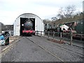 NZ8204 : Steam locomotive 63395 in a shed at Grosmont by Christine Johnstone