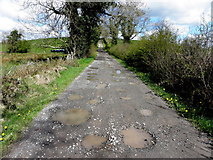 H4269 : A lane with large potholes, Mullaghmore by Kenneth  Allen