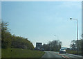 Approaching roundabout at Pen-y-Ffordd