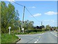 Turning for Eyton from North Road, Leominster