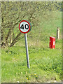 TM3865 : Roadsign on the B1121 Main Road by Geographer