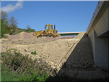TQ7610 : Bulldozer, Combe Valley Way construction by Oast House Archive