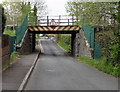 East side of a low railway bridge, Aberlash Road near Ammanford