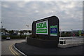 Entrance to Asda Supermarket car park, Newquay