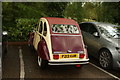 View of a Citroen 2CV in the Castle car park