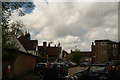 View of the back of shops on St. Andrew Street from the Castle car park