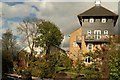 View of the rear of houses on the River Lea from the Lea towpath #3