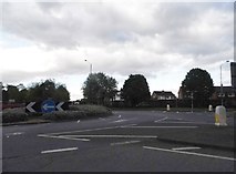 SU9576 : Roundabout on Maidenhead Road, Water Oakley by David Howard