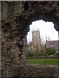 ST7345 : All Saints Church, Nunney, viewed from the Castle by John Welford