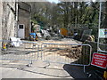 Nutclough Lane, Hebden Bridge, closed for repairs