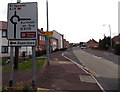 Directions sign alongside the A38 in Highbridge