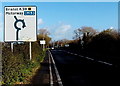 Motorway direction information sign, Bristol Road, Highbridge