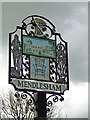 TM1065 : Mendlesham village sign (detail) by Adrian S Pye