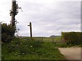 Sign for footpath to Whettleton Wood