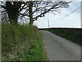 Minor road near Meldon