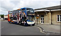 ST9273 : Swindon bus outside Chippenham railway station by Jaggery