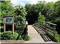 Wooden footbridge over the Barge Canal, Romsey