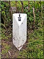 A 1/2 mile marker post. Leeds Liverpool canal