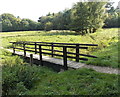 Wooden footbridge near the River Bollin, Wilmslow