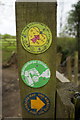 SE2309 : Footpath markers on Thorpe Lane by Ian S