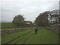 The walled lane past the sheep dip