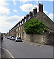 Long row of houses and chimneys, Sherborne