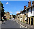 Cycling along Lower Acreman Street, Sherborne