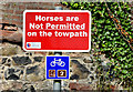 Signs, Lagan towpath, Moira (May 2015)