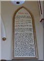 NY3250 : St Andrew, Thursby: Ten Commandments (V to X) by Basher Eyre