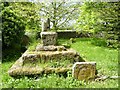 ST8718 : Remains of cross in St Mary's churchyard, Compton Abbas by Becky Williamson