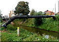 Large bore pipe bridge over the canal, Bridgwater