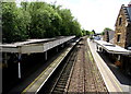 View SW from Sherborne railway station footbridge