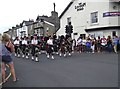 A pipe band at Buxton town carnival