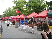 SU4111 : Multinational street food stalls, west side of Above Bar Street, Southampton by Robin Stott