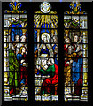 SK8497 : Detail of stained glass window,  All Saints' church, Laughton by Julian P Guffogg