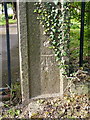 OS benchmark - Mountsorrel cemetery gatepost