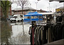 SJ9494 : Hyde Market in the rain by Gerald England