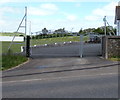 SN2117 : Whitland Cricket Club entrance gates by Jaggery