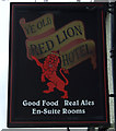 Sign for Ye Olde Red Lion, Market Bosworth