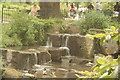 View of a waterfall in Crystal Palace Park