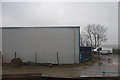 Corrugated shed by the railway line