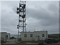 Mast and telephone exchange at Scarinish