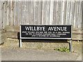 Willbye Avenue sign