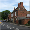 Buckden: fine red brick in Church Street