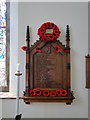 The WW1 Memorial in Chelmondiston church