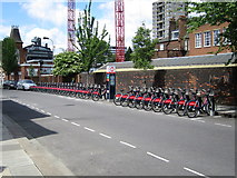 TQ2478 : Santander Cycles, Margravine Gardens by Oast House Archive