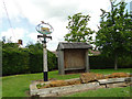 Village sign and shelter at Harleston