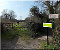 Private land at the edge of a Westbury lake