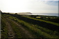 SN0438 : Dinas Island from track above Newport, looking towards the sunset by Christopher Hilton