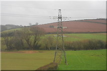 SX8365 : Pylon by the railway line by N Chadwick